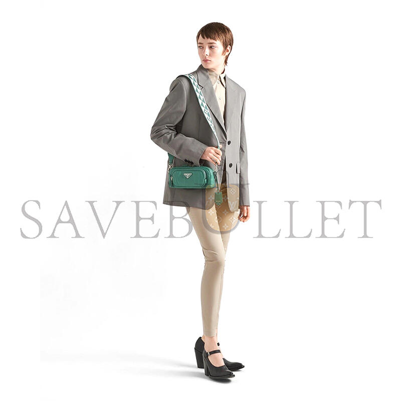Pra*a nappa antique leather multi-pocket shoulder bag 1bh198 (22*10.5*7cm)